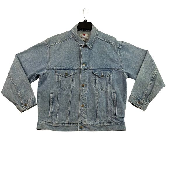 Vintage Nothing Else Is A Pepsi Denim Jacket Large 90s Promo Trucker Jacket - Picture 11 of 11